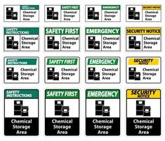 Chemical Storage Symbol Sign Isolate on white Background,Vector Illustration vector