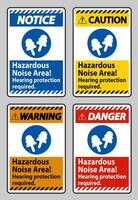 Hazardous Noise Area, Hearing Protection Required vector