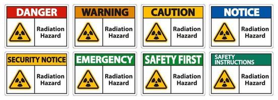 Radiation Hazard Symbol Sign Isolate On White Background,Vector Illustration vector