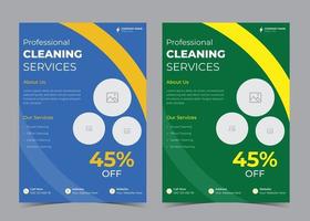 Cleaning Service flyer template. Cleaning service promotional poster flyer template. Cleaning service flyer example. Cleaning service poster design. Commercial cleaning service flyer template vector