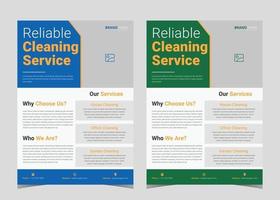 Cleaning Service flyer template. Cleaning service promotional poster flyer template. Cleaning service flyer example. Cleaning service poster design. Commercial cleaning service flyer template vector