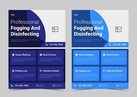 Disinfection services flyer. Cleaning service flyer. House cleaning service poster flyer template. Office cleaning service promotion flyer leaflet vector