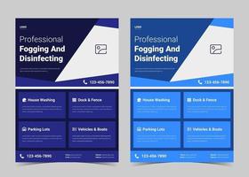 Disinfection services flyer. Cleaning service flyer. House cleaning service poster flyer template. Office cleaning service promotion flyer leaflet vector