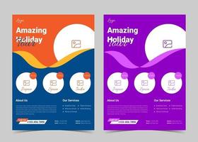 Travel flyer template. Travel flyer examples. Travel flyer ideas. Travel agency flyer poster template. Travel agency promotional flyer poster template vector