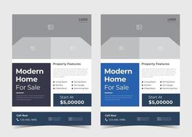 Real estate flyer design. Real estate Property flyer ideas. House Sale poster template. House for sale leaflet poster vector