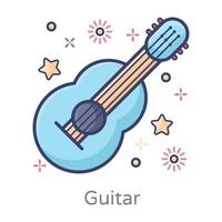 instrumento musical de guitarra vector