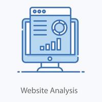 concepto de análisis del sitio web vector