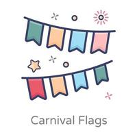 Party Flags Design vector