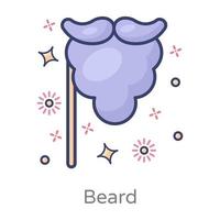 Beard Props Carnival vector