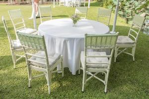 asientos de mesa de boda foto
