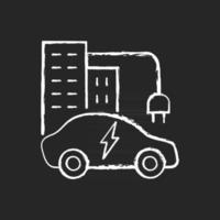 Charging at work chalk white icon on black background vector