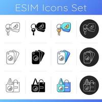 Company branding materials icons set vector