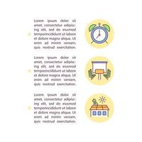 Time management concept line icons with text vector