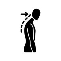 Slouching black glyph icon vector