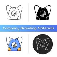 Branded sling bag icon vector