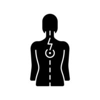 Pressure on spinal nerves black glyph icon