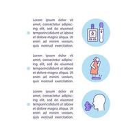 Unhealthy behavior outcomes concept line icons with text vector