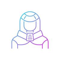 Protection suit gradient linear vector icon