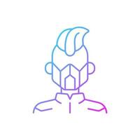 Mask gradient linear vector icon