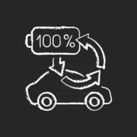 Top up charging chalk white icon on black background vector