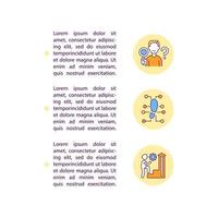 Digital managment concept line icons with text. PPT page vector template with copy space. Brochure, magazine, newsletter design element. Influence growth linear illustrations on white