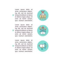 Speaker skills development concept line icons with text. PPT page vector template with copy space. Brochure, magazine, newsletter design element. Presentation linear illustrations on white