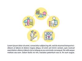 Crecientes iconos de líneas de concepto de adultos saludables y productivos con texto. plantilla de vector de página ppt con espacio de copia. folleto, revista, elemento de diseño de boletín. bocadillos saludables ilustraciones lineales en blanco