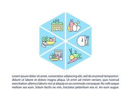 iconos de línea de concepto de comida escolar con texto. plantilla de vector de página ppt con espacio de copia. folleto, revista, elemento de diseño de boletín. comida preparada para estudiantes ilustraciones lineales en blanco