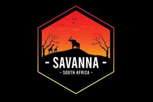 savanna south africa color orange and yellow