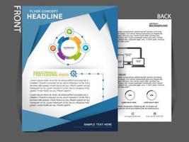 Business flayer template design vector