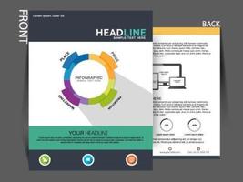 Business flayer template design vector