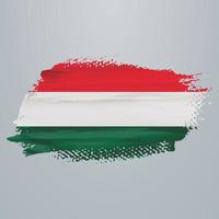 Hungary flag brush vector