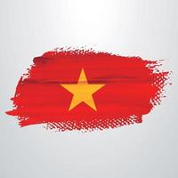 cepillo de bandera de vietnam vector