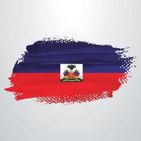 Haiti flag brush vector