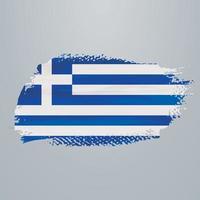 Greece flag brush vector