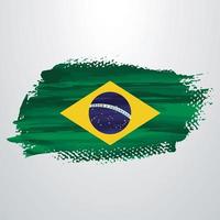 cepillo de bandera de brasil vector