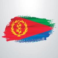 cepillo de bandera de eritrea vector