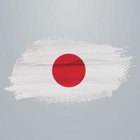 Japan flag brush vector