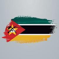 Mozambique flag brush vector