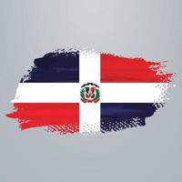 Dominican Republic flag brush vector