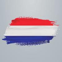 Netherlands flag brush vector