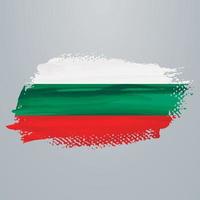 cepillo de bandera de bulgaria vector