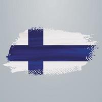 pincel de bandera de finlandia vector