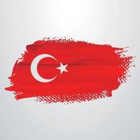 Turkey flag brush vector