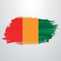 Guinea flag brush vector