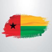 Guinea Bissau flag brush vector