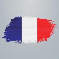 France flag brush vector