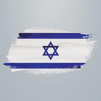 Israel flag brush vector