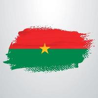 Burkina Faso flag brush vector