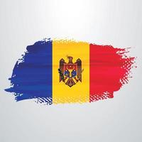 cepillo de bandera de moldavia vector